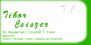 tibor csiszer business card